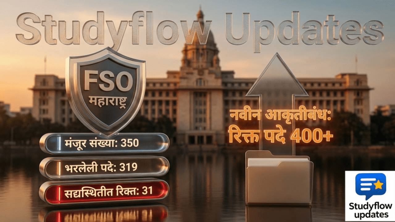 Maharashtra FSO Recruitment 2026 : महाराष्ट्र अन्न सुरक्षा अधिकारी (FSO) भरती २०२६: ४००+ पदांची शक्यता, जाणून घ्या पगार आणि पात्रता !