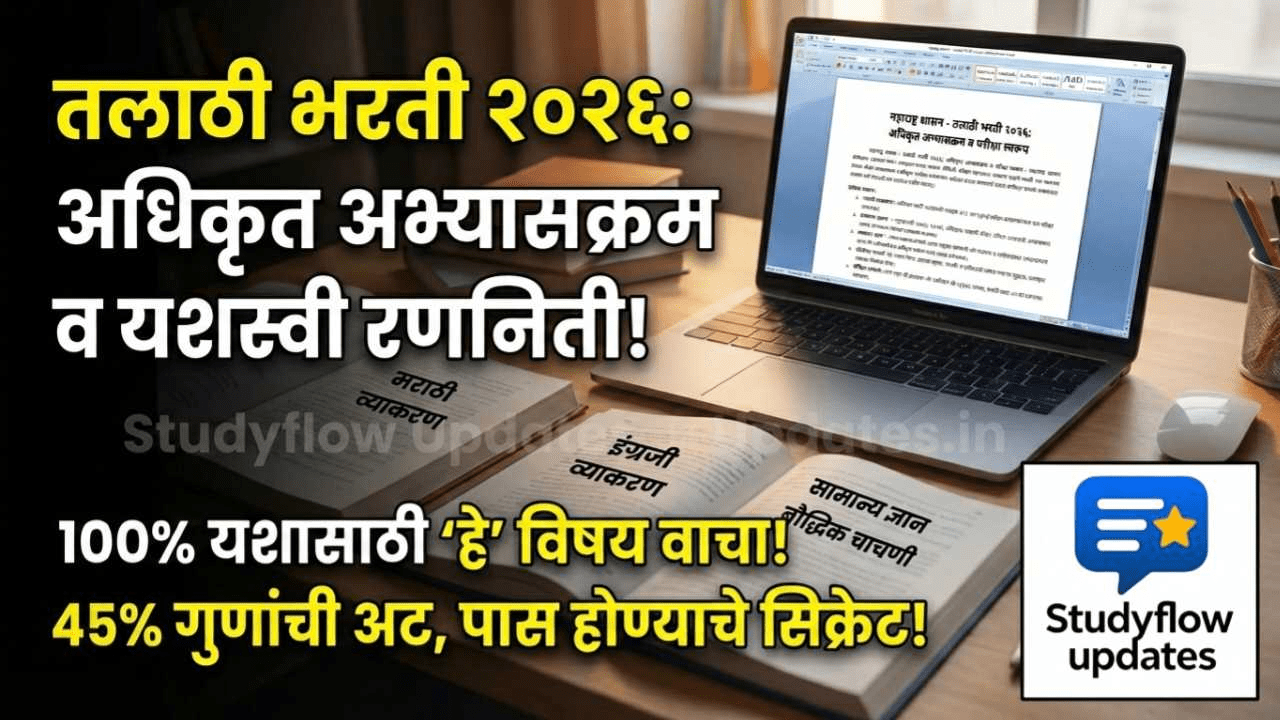 Talathi Bharti 2026 Syllabus And PYQs तयारी करणाऱ्यांसाठी अतिशय महत्त्वाचा लेख