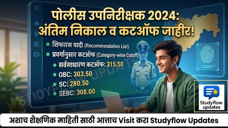 MPSC PSI Final Result 2024 Declared : MPSC गट-ब (अराजपत्रित) पोलीस उपनिरीक्षक (PSI) मुख्य परीक्षा 2024: अंतिम निकाल आणि कट-ऑफ जाहीर!