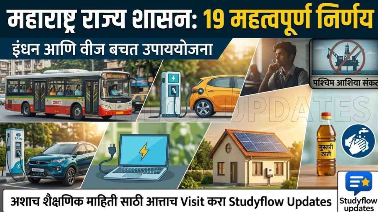 Maharashtra Government Guideline 2026 : पश्चिम आशियाई संकट: महाराष्ट्र शासनाच्या नवीन उपाययोजना आणि नियम