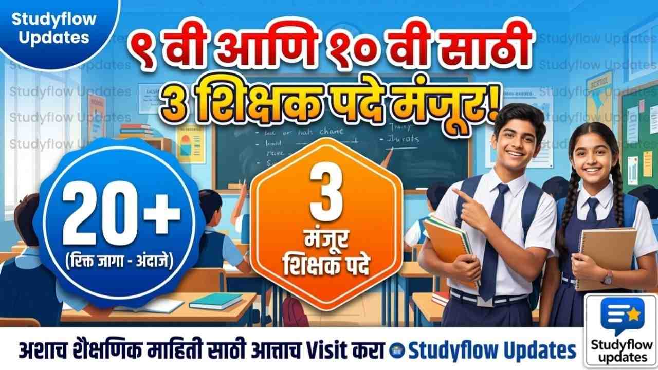 Sanchmanyata GR Update 2026 : शालेय शिक्षण विभागाचा मोठा निर्णय: ग्रामीण व दुर्गम भागातील 9 वी व 10 वी च्या संचमान्यतेत महत्त्वाचा बदल!