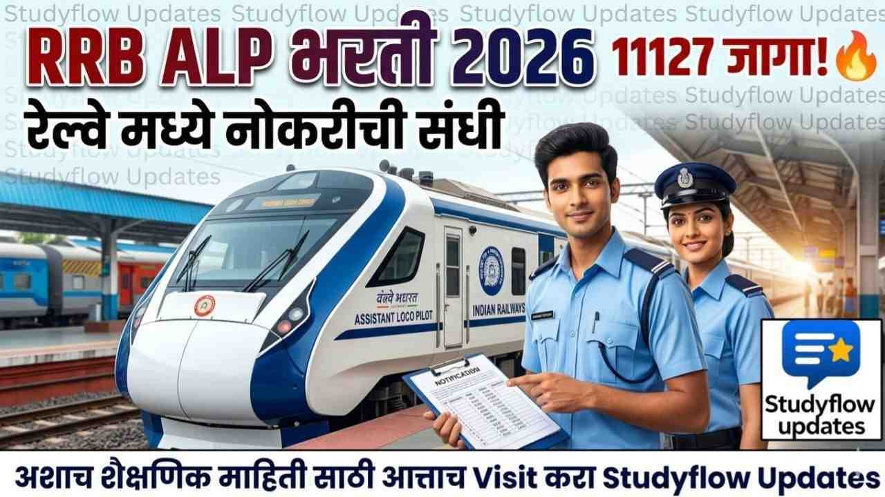 RRB ALP Recruitment 2026 | रेल्वे मध्ये असिस्टंट लोको पायलट पदांच्या 11127 जागांसाठी बंपर भरती