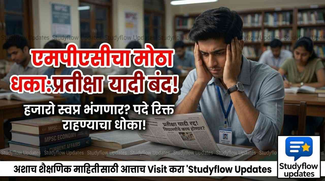 MPSC Opting Out Closed : एमपीएससीचा मोठा निर्णय: 'प्रतीक्षा यादी' आणि 'संमती विकल्प' बंद; विद्यार्थ्यांमध्ये नाराजी, पदे रिक्त राहण्याचा धोका