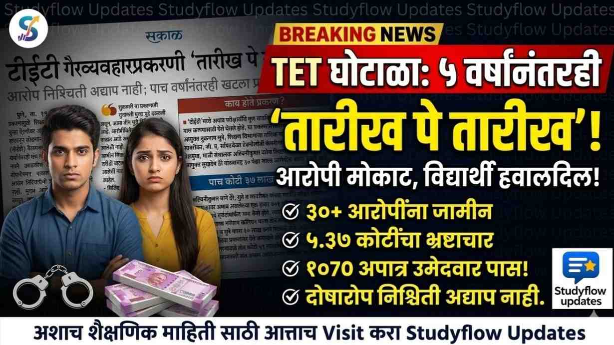 Maharashtra TET Scam Update 2026 : टीईटी गैरव्यवहार प्रकरण नेमके काय होते?