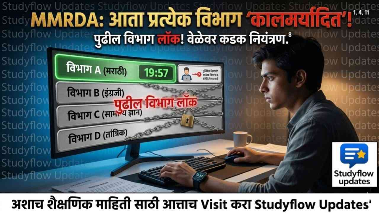 MMRDA Exam New Pattern : परीक्षेत Time-Bound Section लागू, विद्यार्थ्यांसाठी महत्त्वाची माहिती