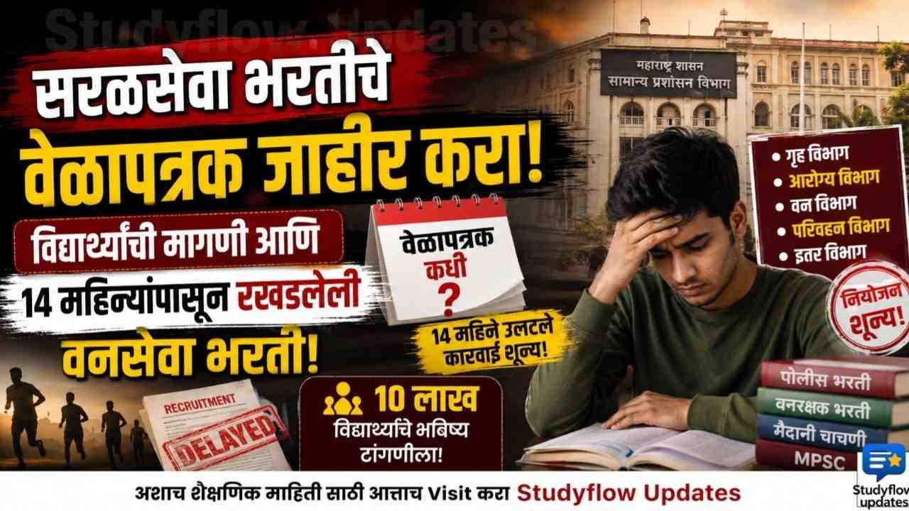 Saralseva Bharti Timetable Demand 2026 : स्पर्धा परीक्षांच्या विद्यार्थ्यांचा शासनाला सवाल: मैदानी चाचणीचा सराव कसा आणि किती दिवस करायचा?
