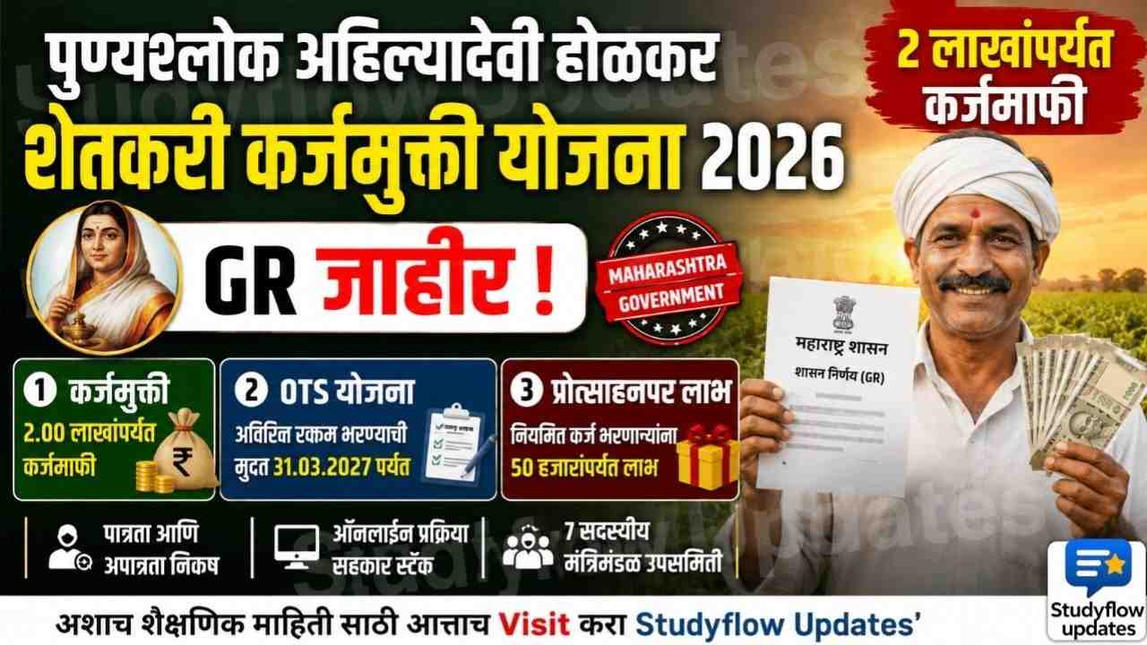 Ahilyadevi Holkar Shetkari Karjmukti Yojana 2026 : पुण्यश्लोक अहिल्यादेवी होळकर शेतकरी कर्जमुक्ती योजना 2026: सविस्तर माहिती आणि निकष