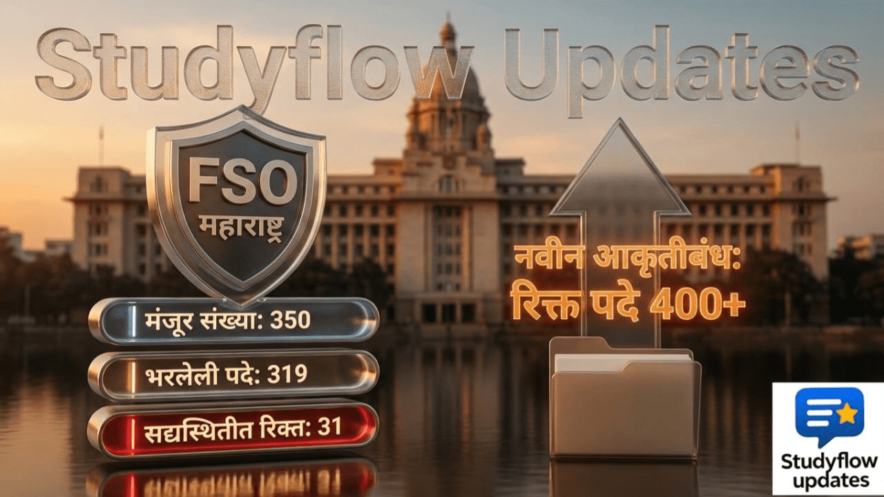 Maharashtra FSO Recruitment 2026 : महाराष्ट्र अन्न सुरक्षा अधिकारी (FSO) भरती २०२६: ४००+ पदांची शक्यता, जाणून घ्या पगार आणि पात्रता !